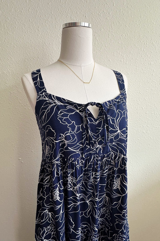 Floral Sleeveless Midi Dress