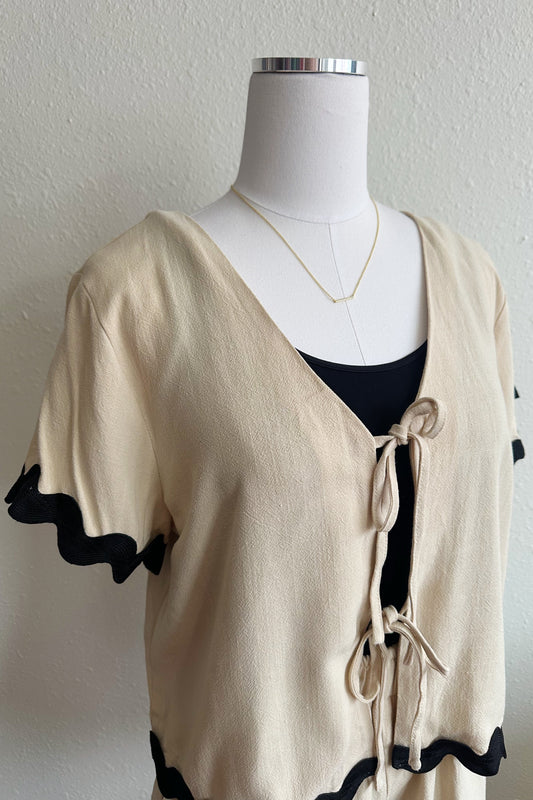 Ric Rac Trim Top and Shorts Set