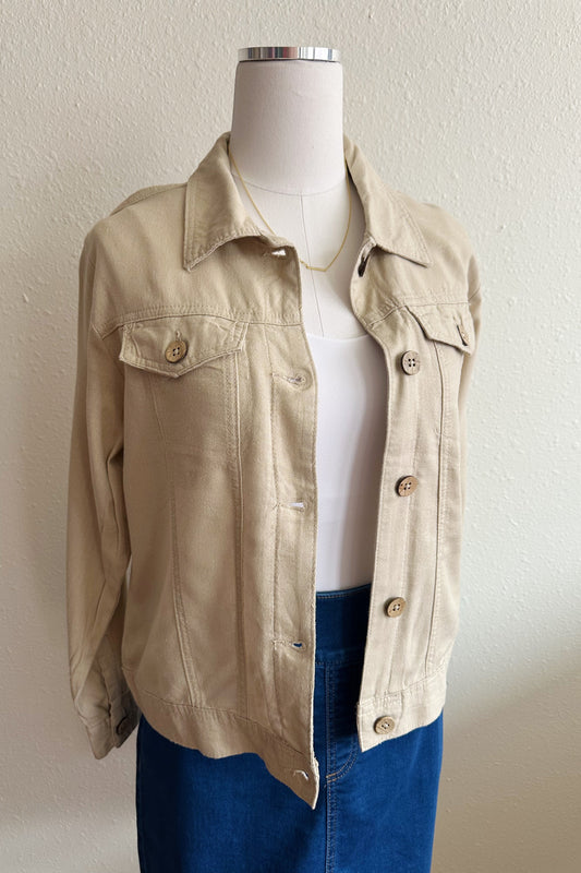 Linen Jean Style Jacket - Multiple Colors