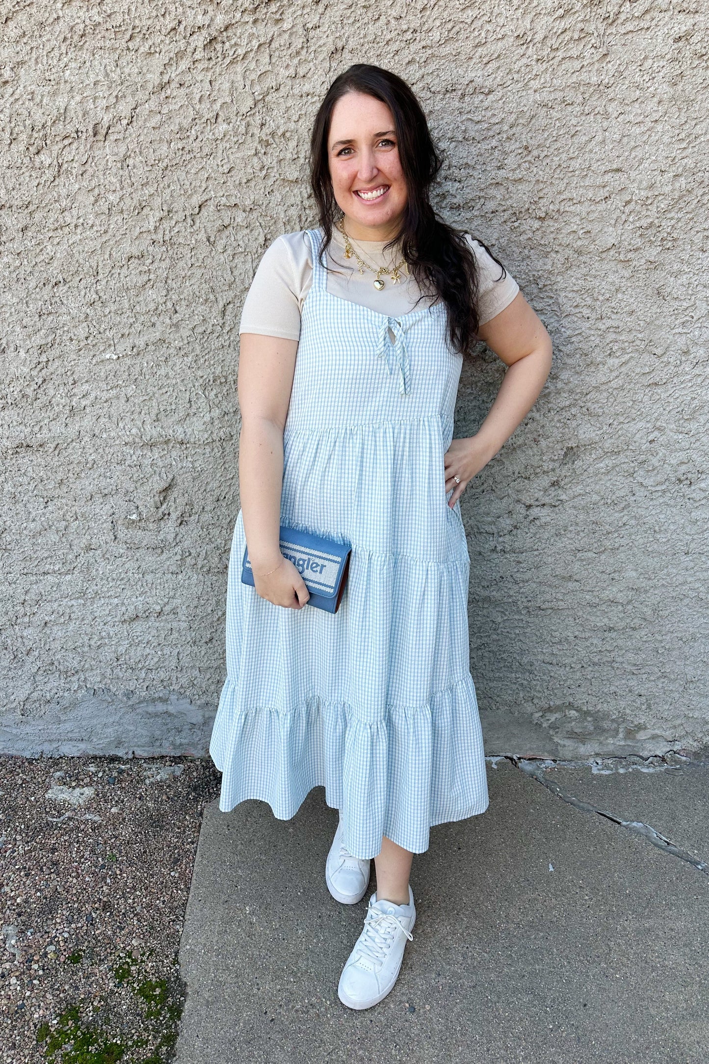 Plaid Picnic Midi Dress