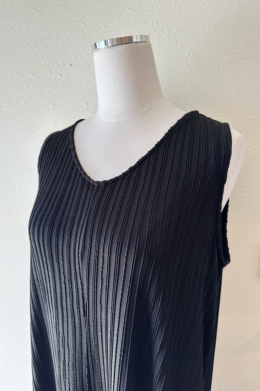 Pleated Maxi Dress - Black