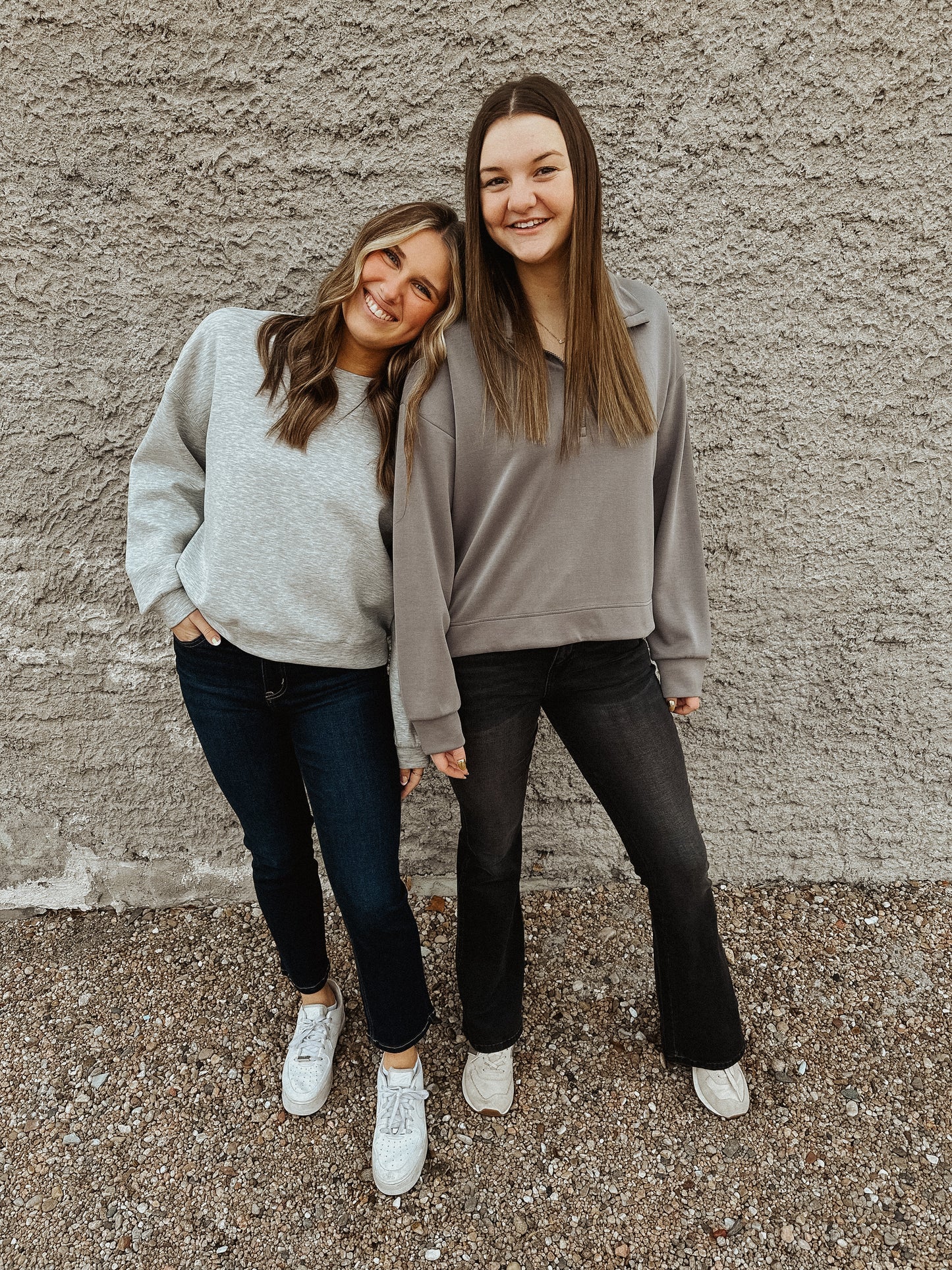 Heather Grey Scuba Cropped Crewneck