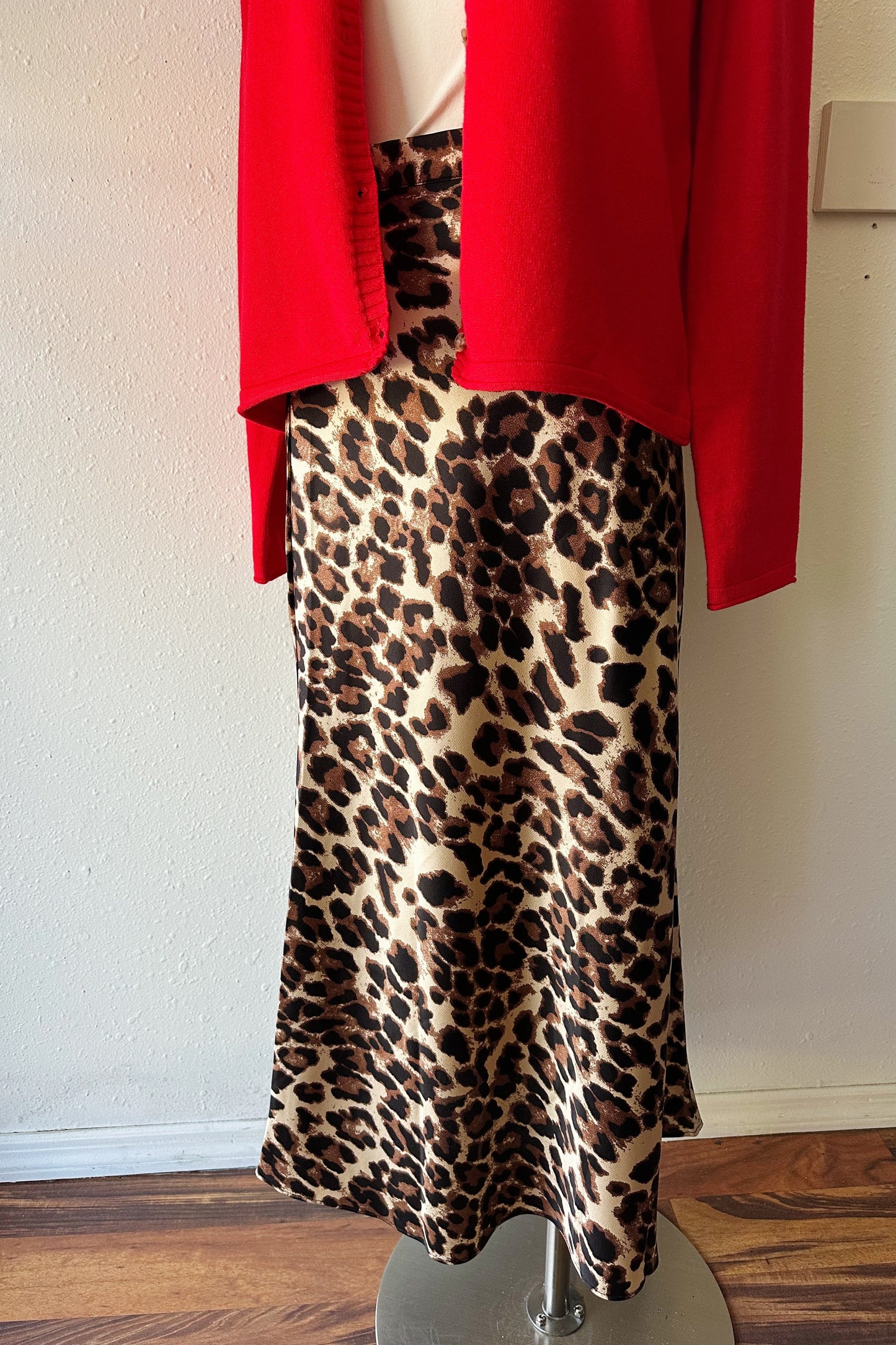 Leopard Midi Pencil Skirt