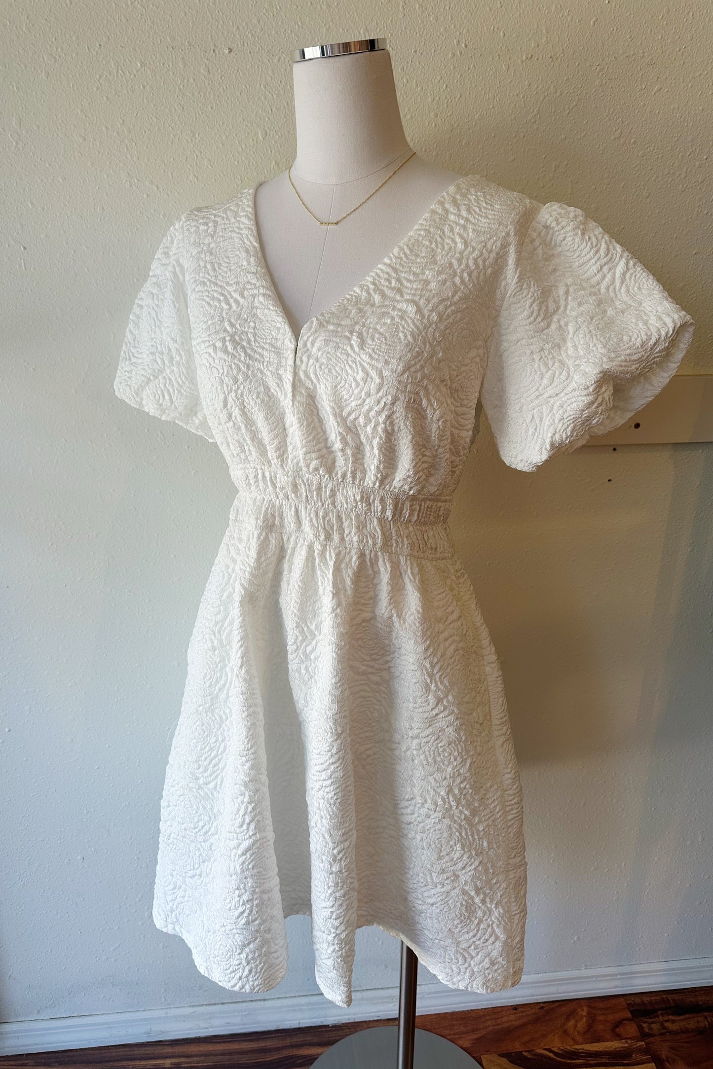Floral Jaquard Mini Dress