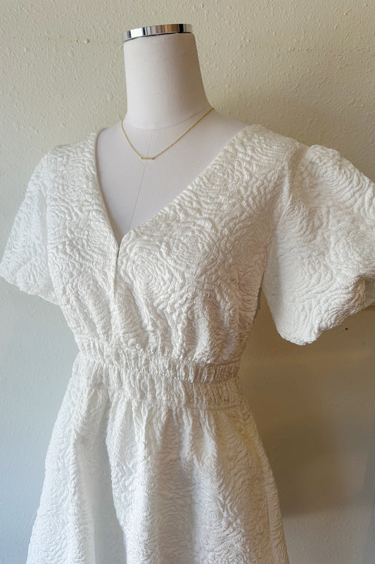 Floral Jaquard Mini Dress