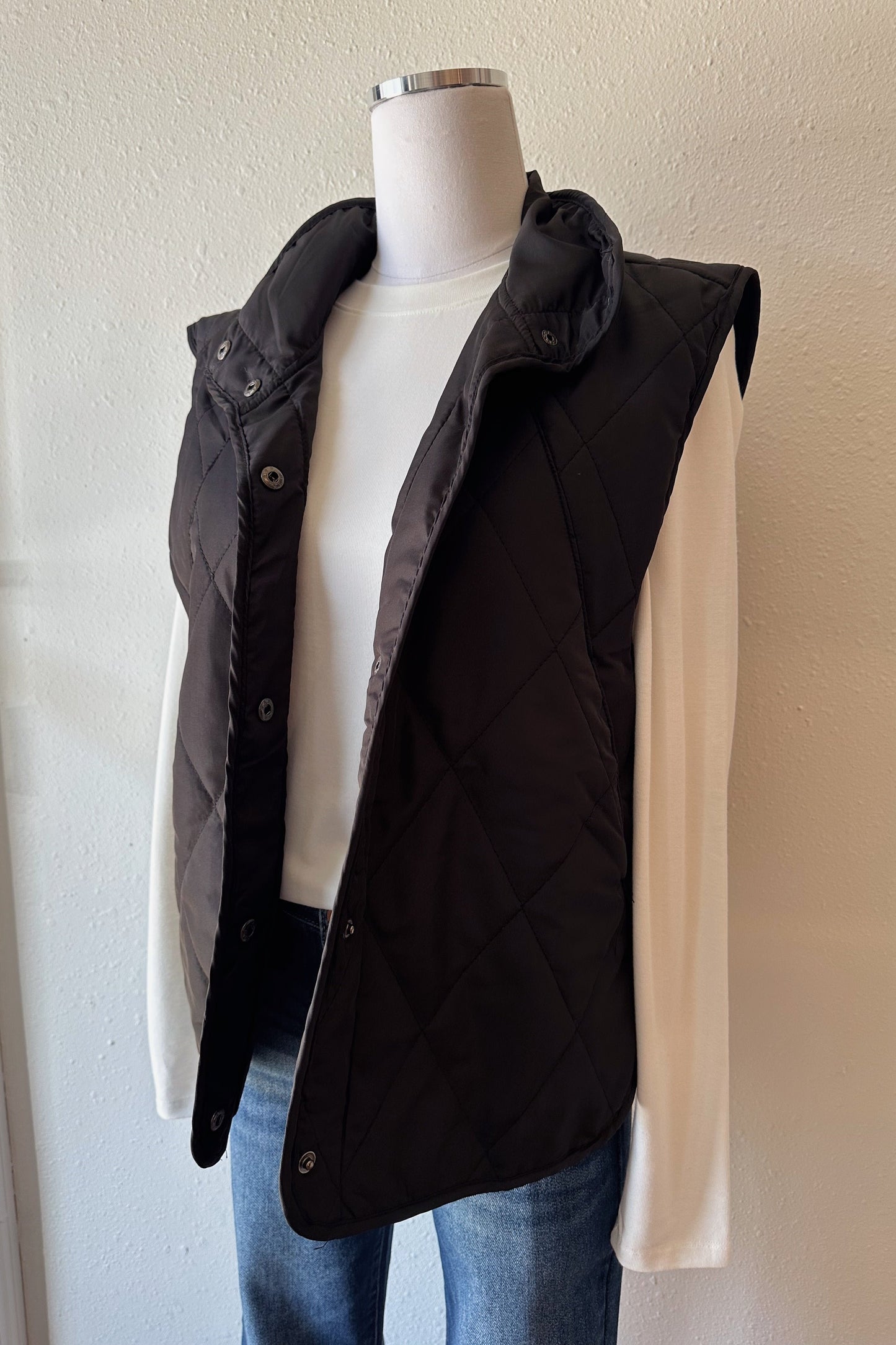 Quilted Puffer Vest - Multiple Colors