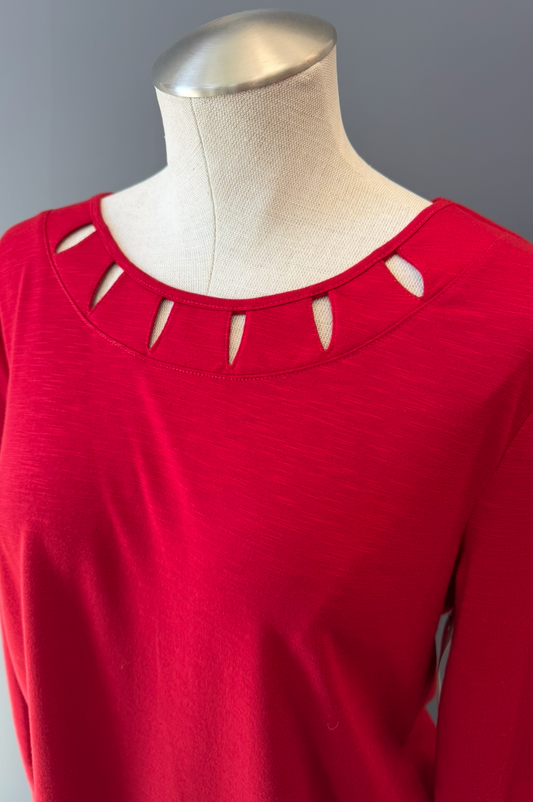 Story Book Long Sleeve Top - Red