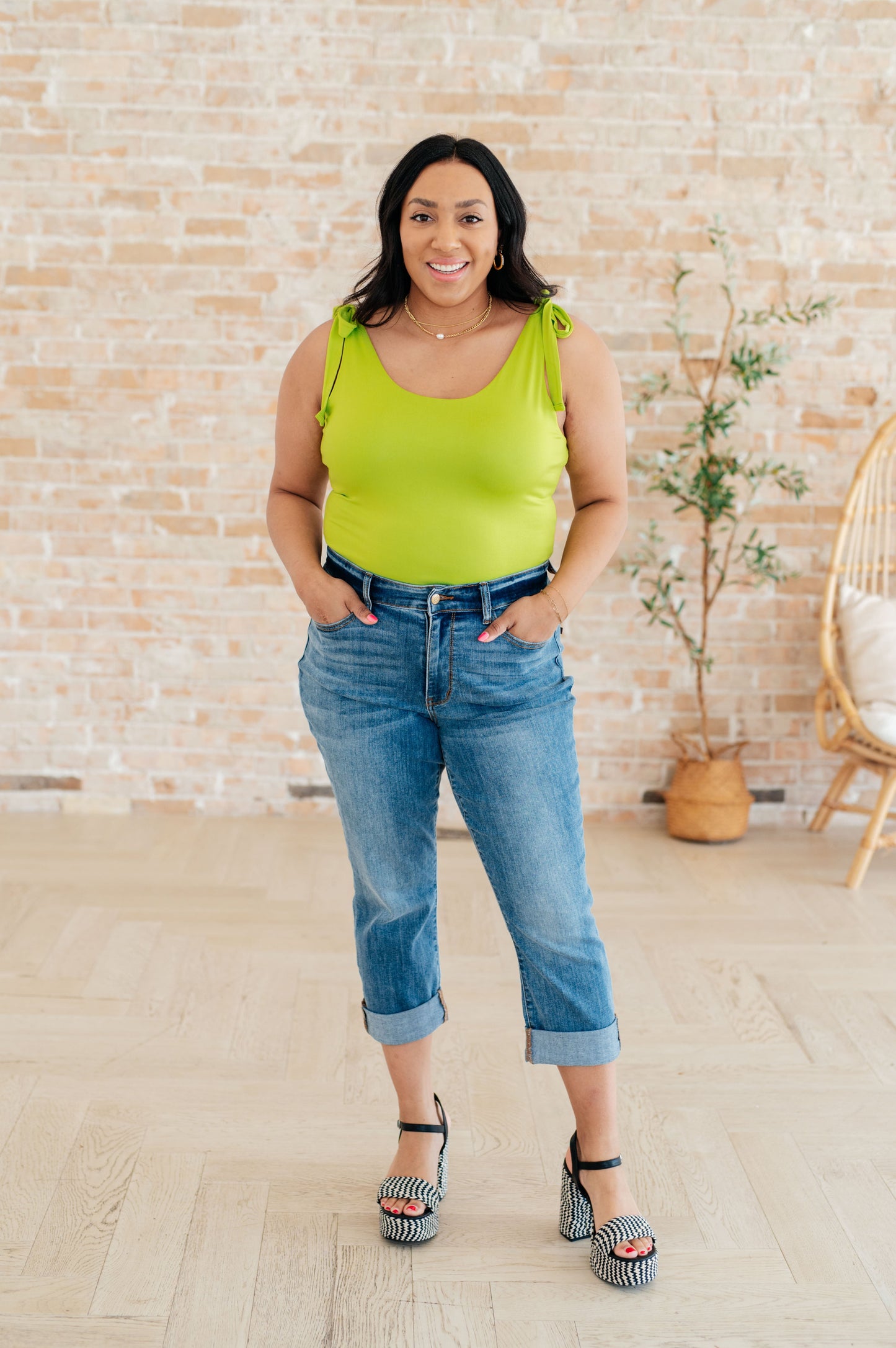 Just a Spritz Bodysuit in Lime (Online Exclusive)
