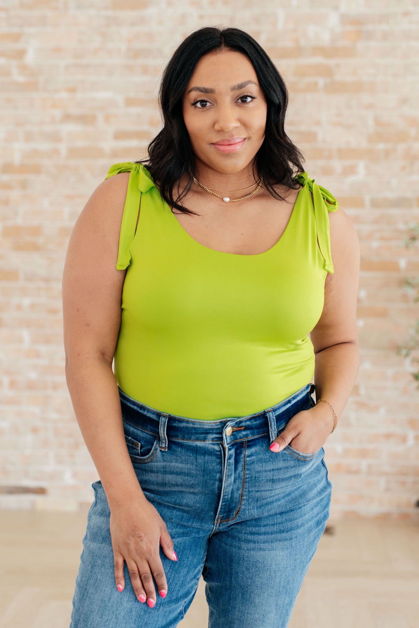 Just a Spritz Bodysuit in Lime (Online Exclusive)
