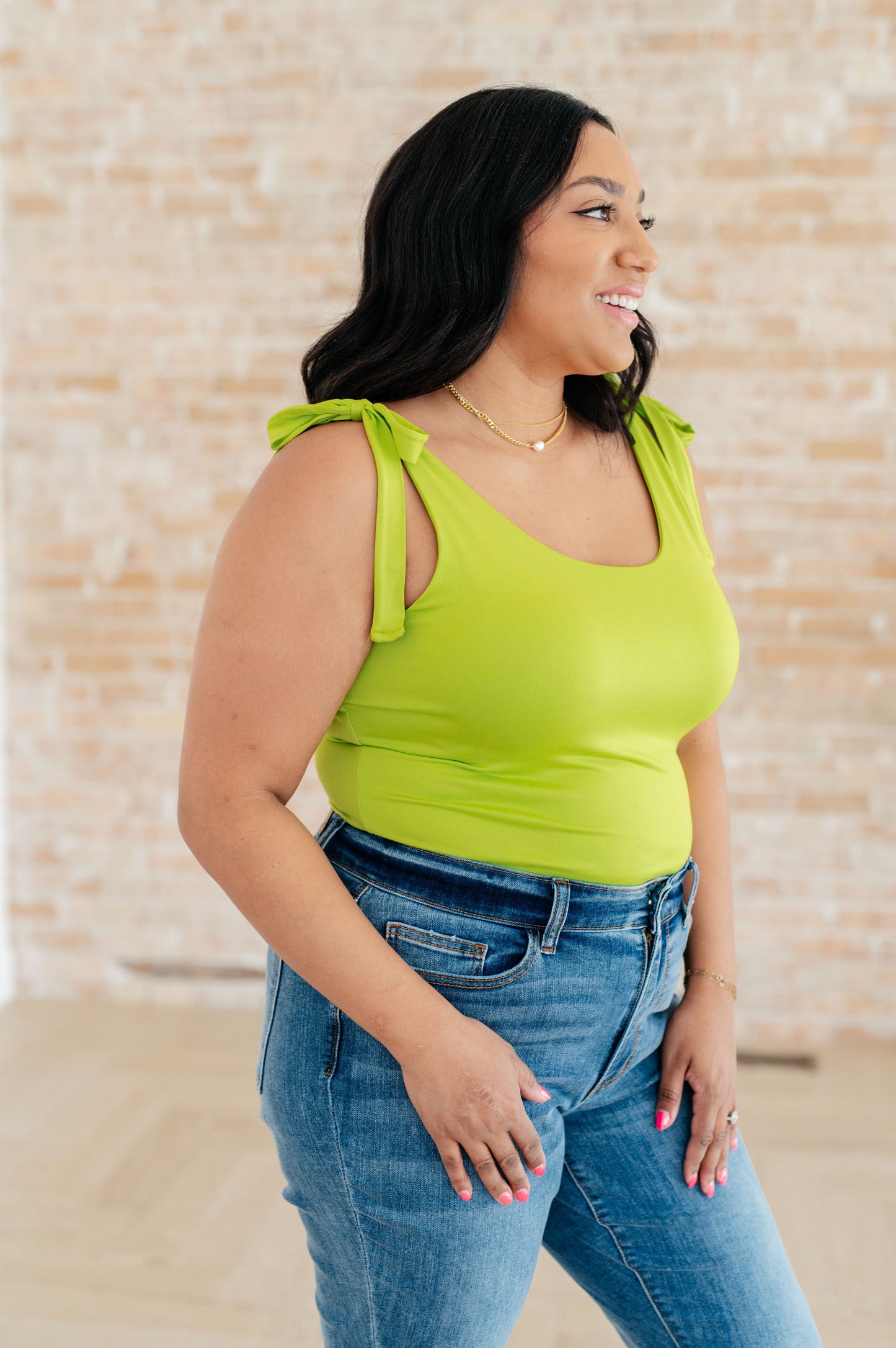 Just a Spritz Bodysuit in Lime (Online Exclusive)