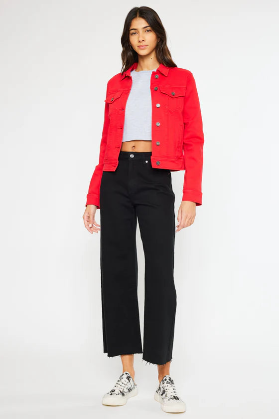 KanCan Red Denim Jacket