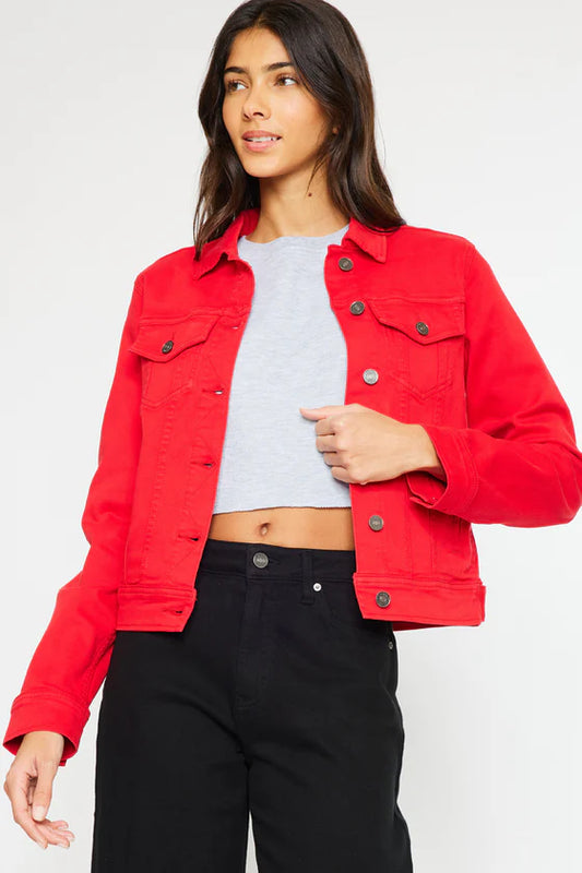 KanCan Red Denim Jacket