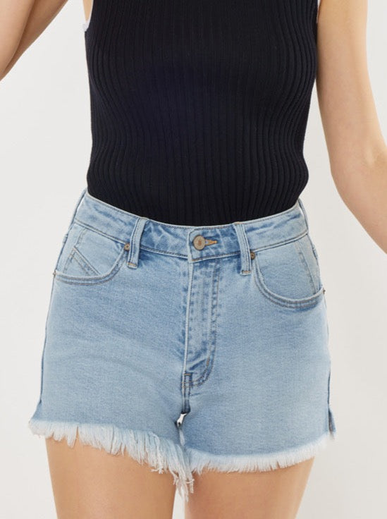 KanCan High Rise Mom Shorts