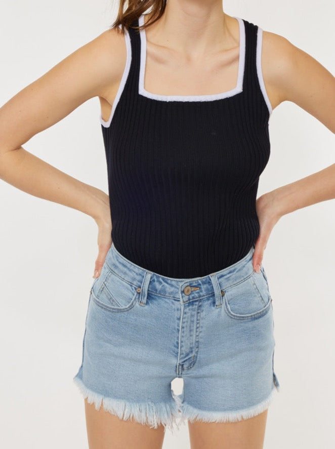 KanCan High Rise Mom Shorts