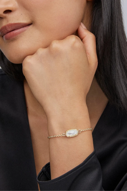 Kendra Scott Elaina Gold Adjustable Chain Bracelet - Mother of Pearl