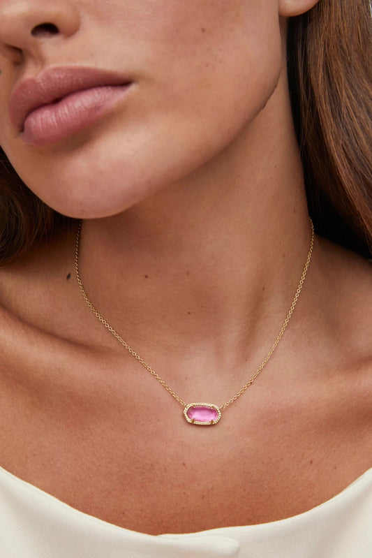 Kendra Scott Elisa Short Pendant Necklace - Silver Azalea Illusion