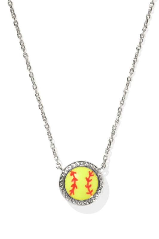 Kendra Scott Softball Short Pendant Necklace - Gold and Silver