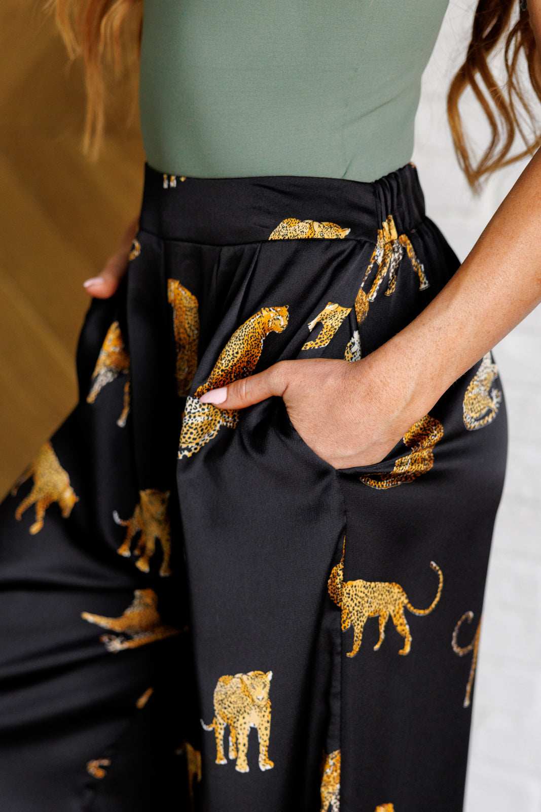 Legendary in Leopard Satin Wide Leg Pants (Online Exclusive)