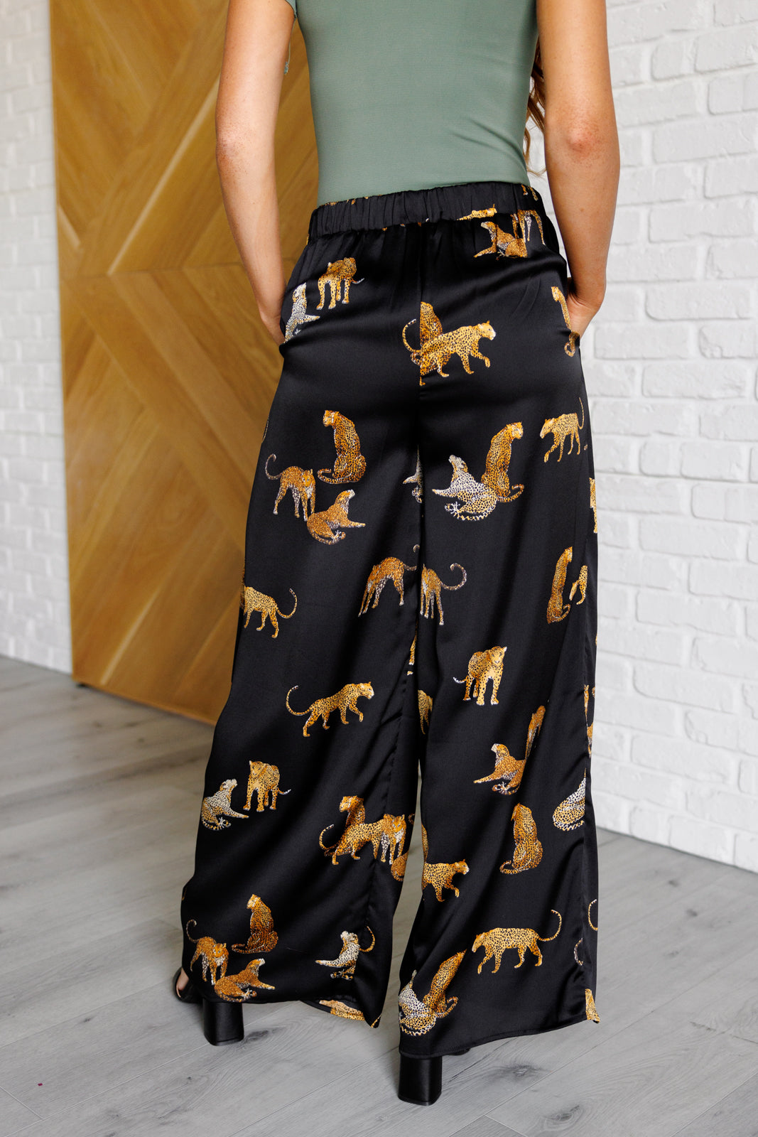 Legendary in Leopard Satin Wide Leg Pants (Online Exclusive)