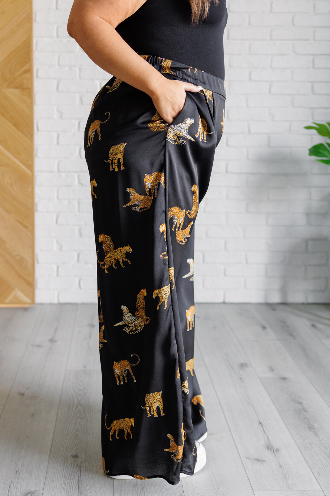 Legendary in Leopard Satin Wide Leg Pants (Online Exclusive)