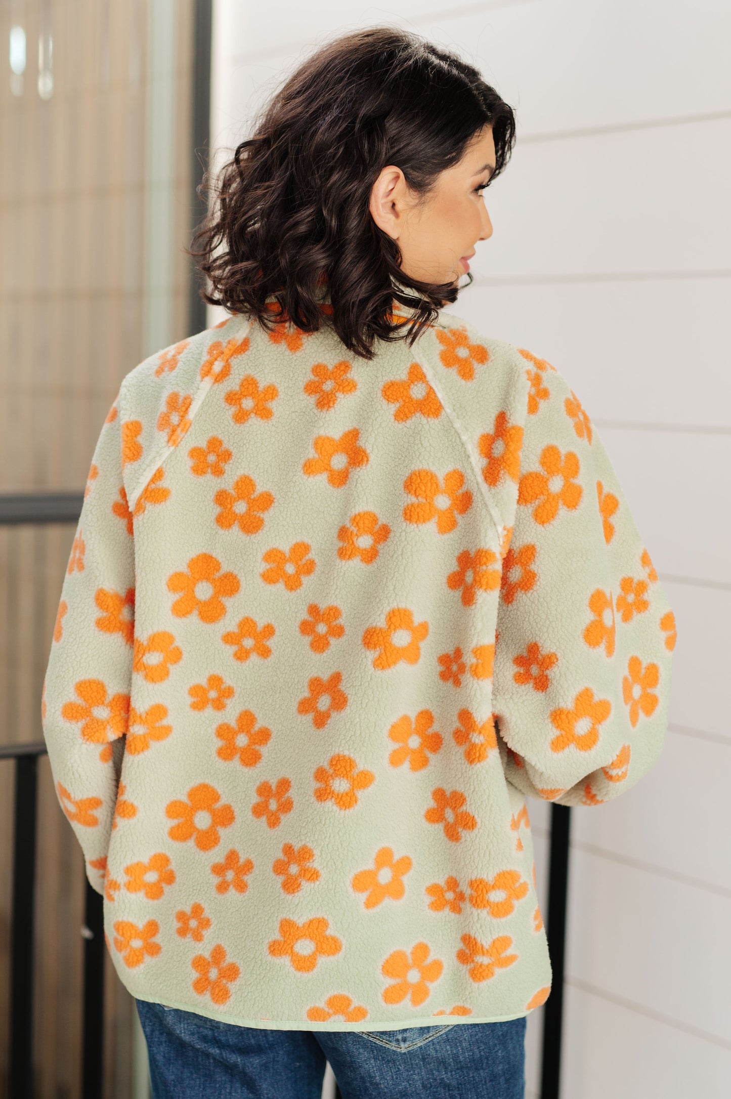 Love It Don't Leave It Floral Fleece Jacket (Online Exclusive)