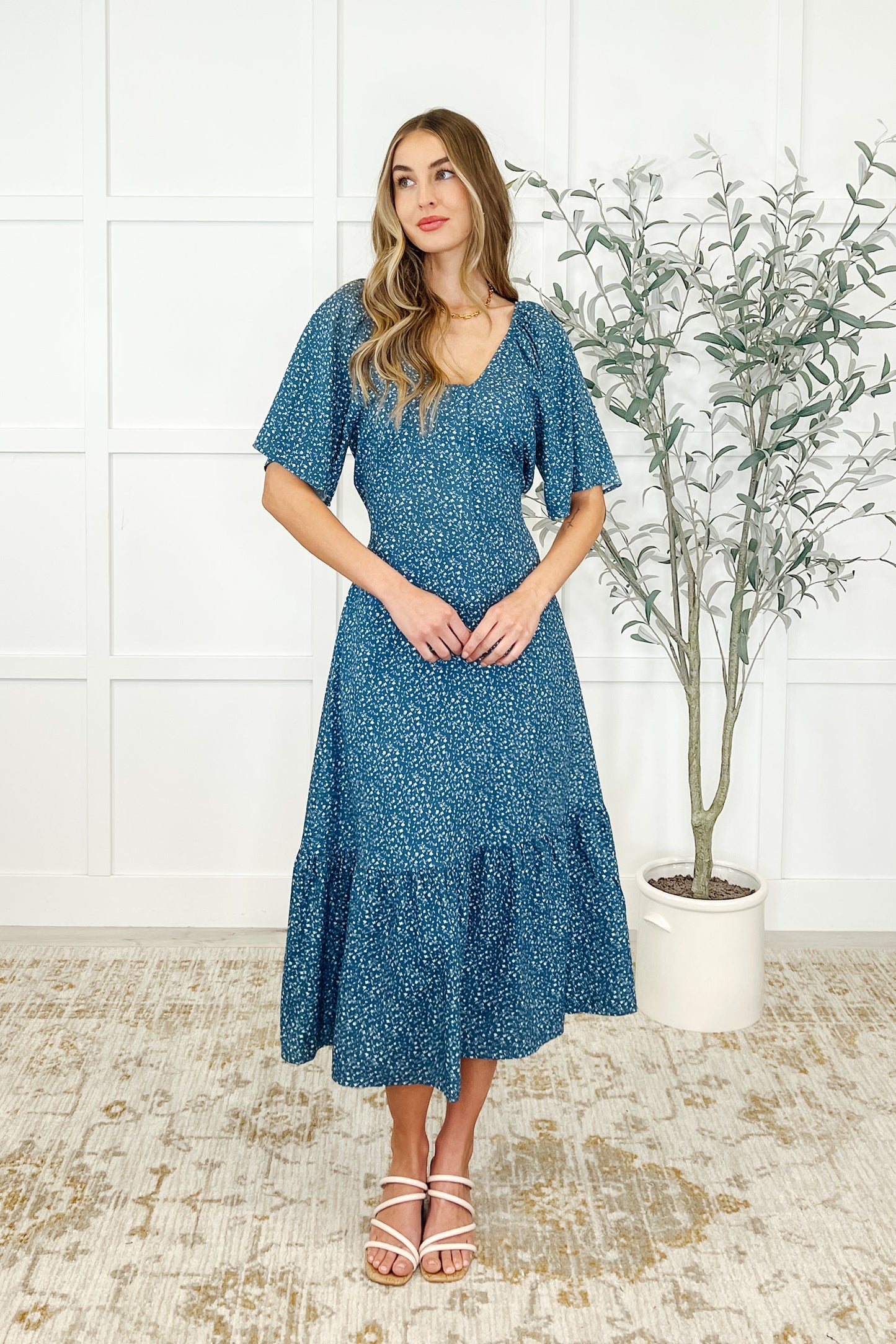 Olive Dress in Blue Vineyard (Online Exclusive)