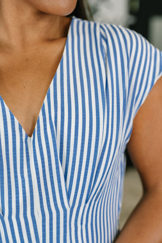 Only Chance Pleated Smock Waist Maxi Dress in Blue (Online Exclusive)