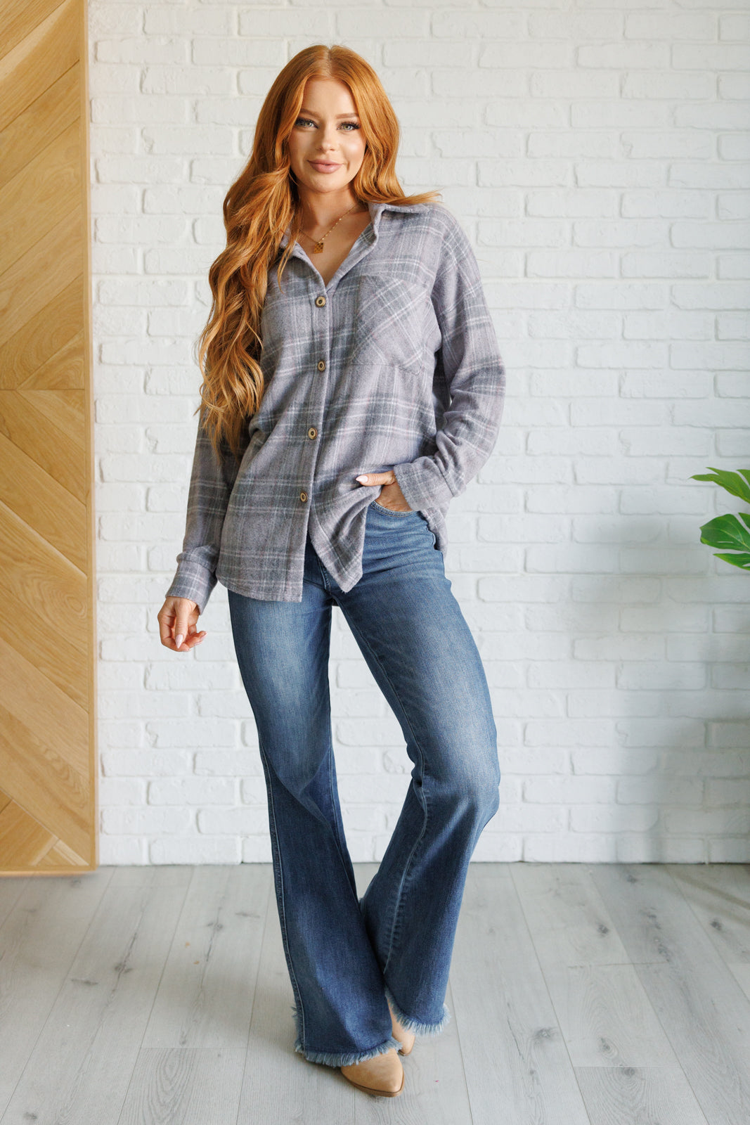 Out of the Way Plaid Button Up (Online Exclusive)