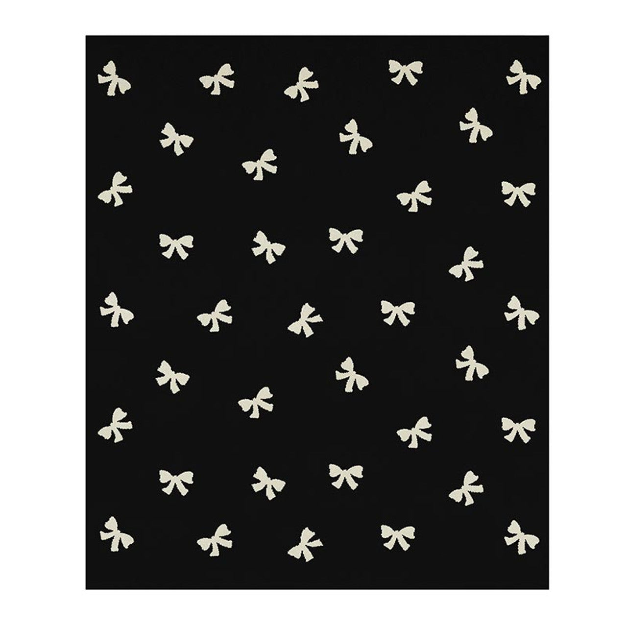 Black/Cream Luxury Bow Blanket