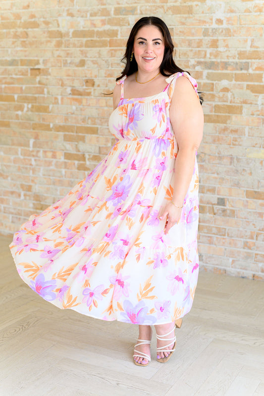 Pastel Petals Floral Midi Dress (Online Exclusive)