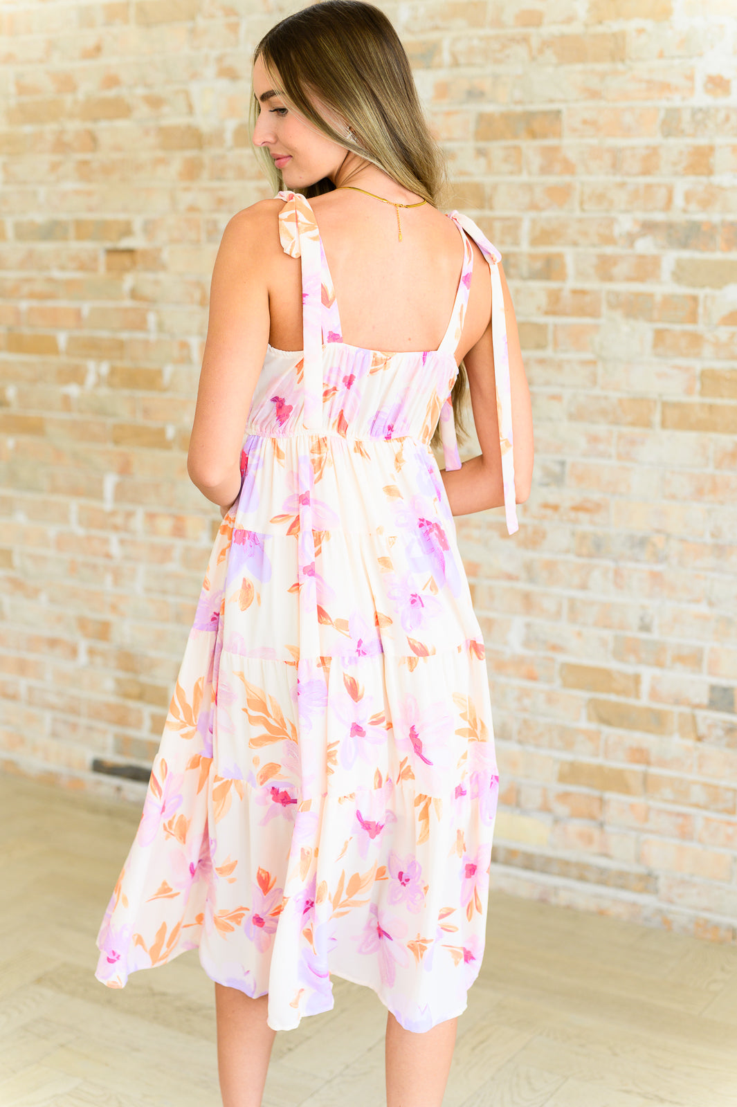 Pastel Petals Floral Midi Dress (Online Exclusive)