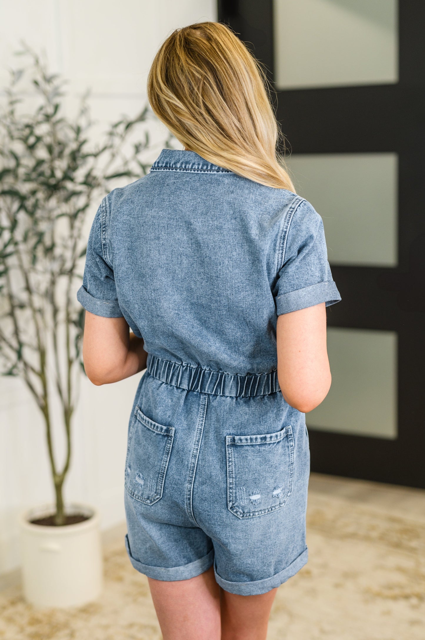 Pleasant and Relevant Denim Romper (Online Exclusive)