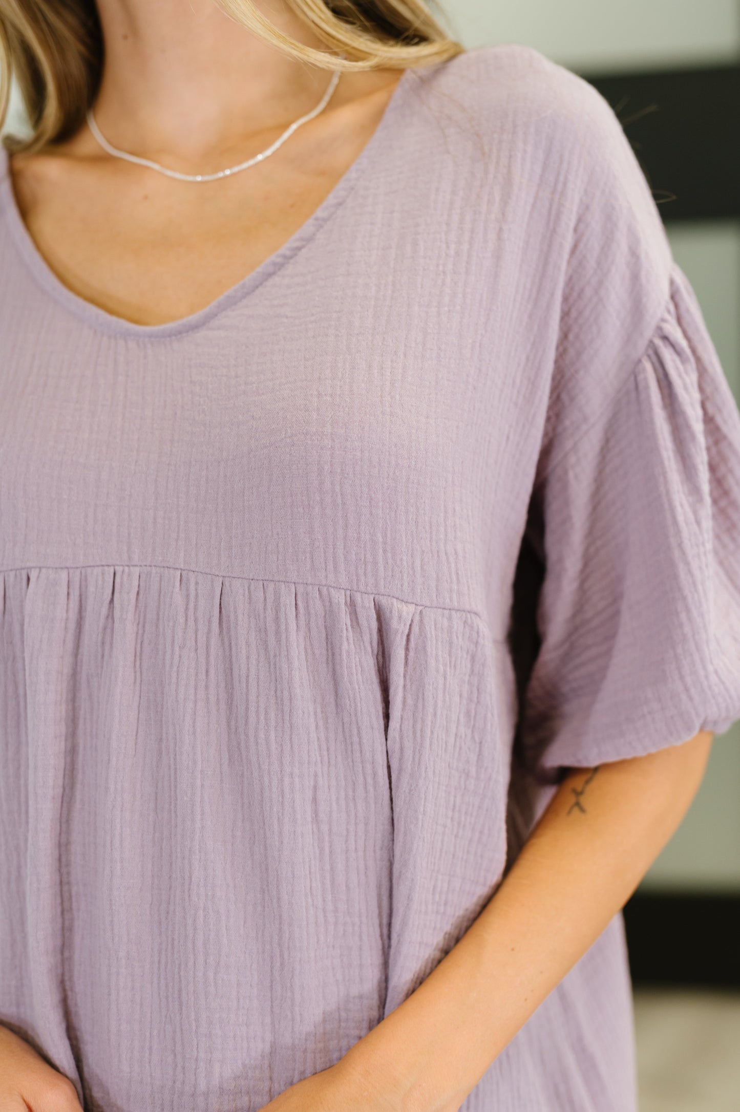 Pleasantly Perfect Bubble Sleeve Peasant Blouse (Online Exclusive)