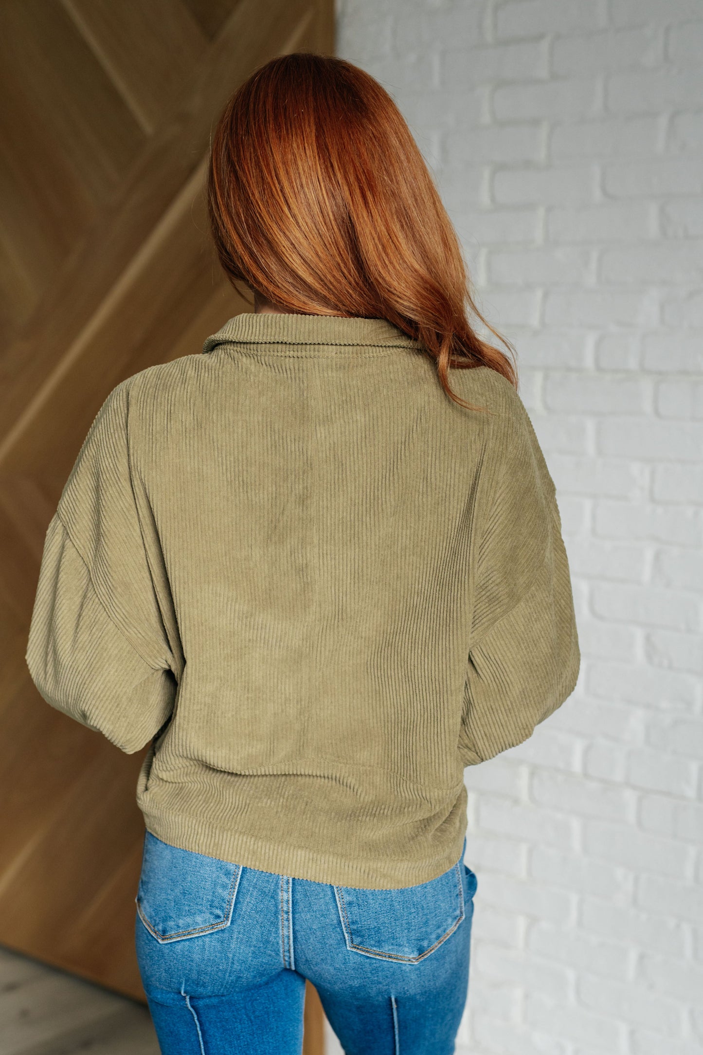 Primrose Corduroy Jacket in Olive (Online Exclusive)