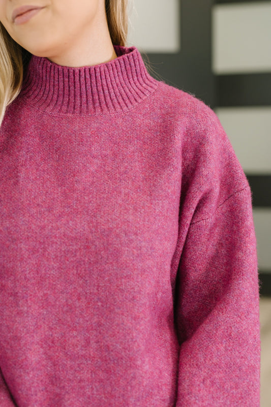 Right to the Core High Neck Pullover in Light Plum (Online Exclusive)