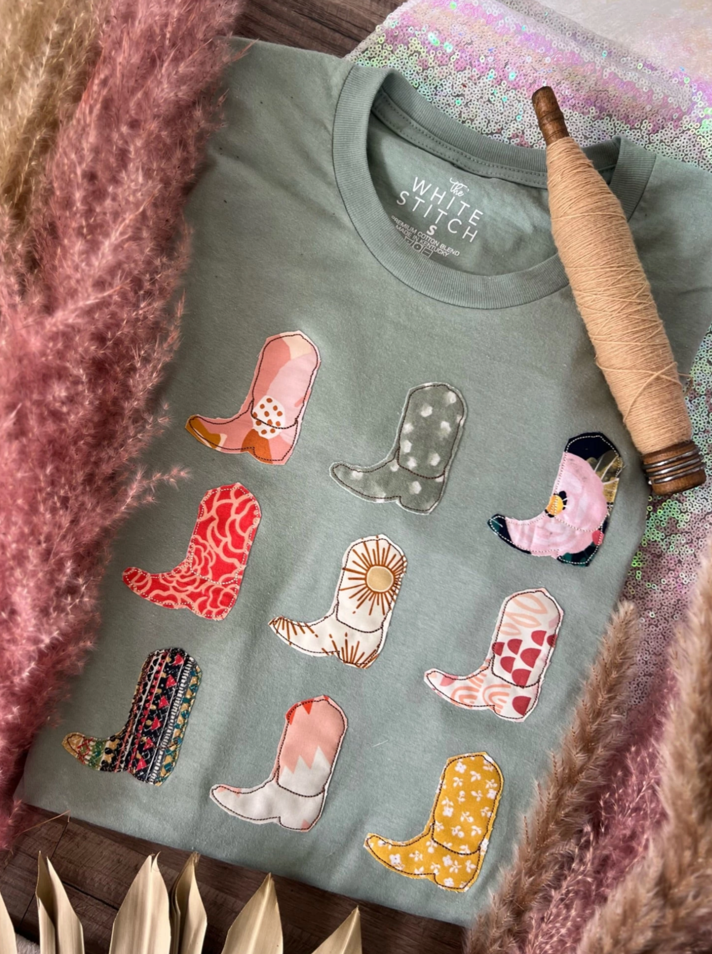 Cowboy Boot Patchwork Tee