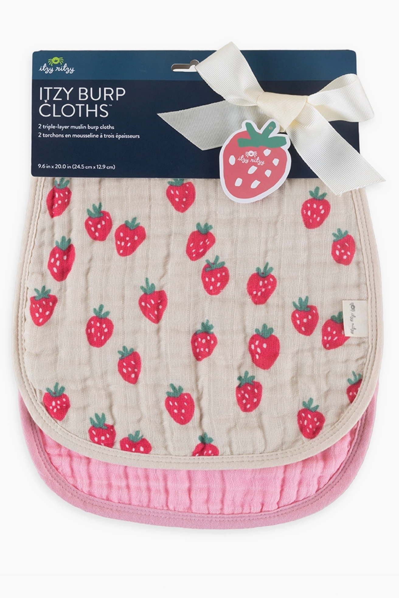 Itzy Ritzy Burp Cloths - Strawberries
