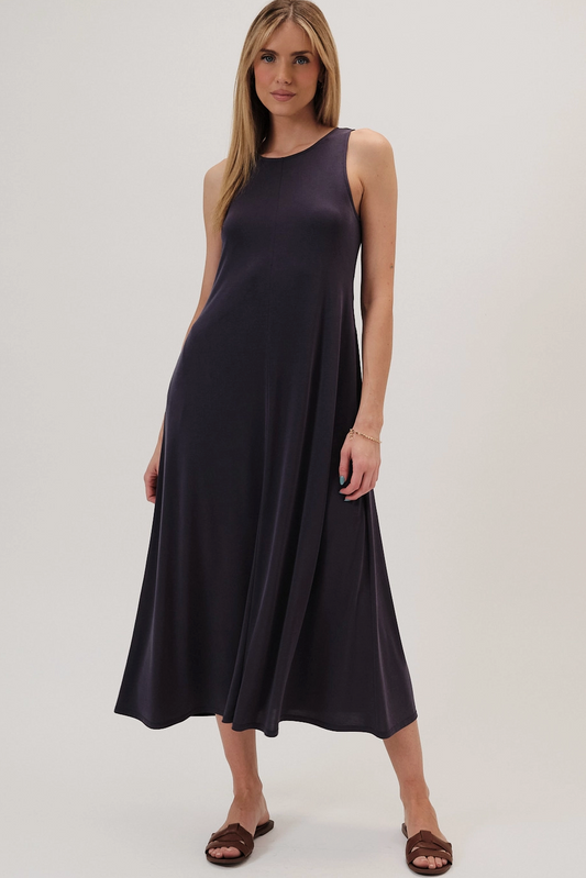 Navy Round Neck Dress