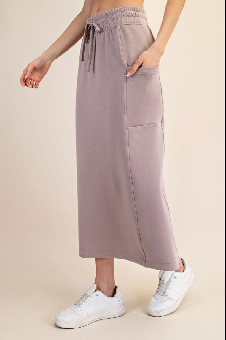 Mocha Cream Long Skirt