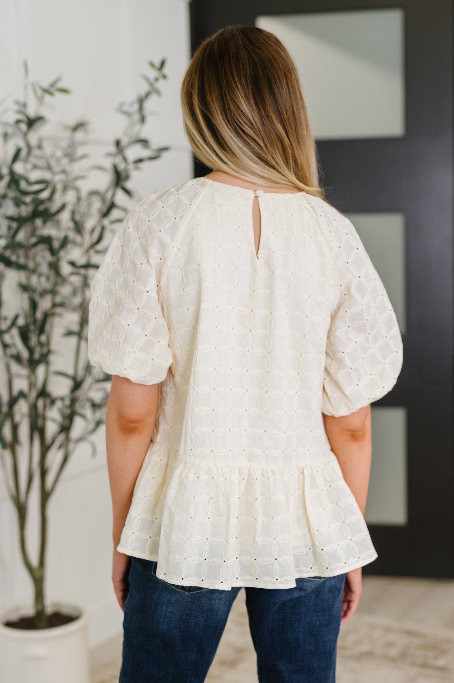 Simply Stunning Eyelet Knit Top (Online Exclusive)