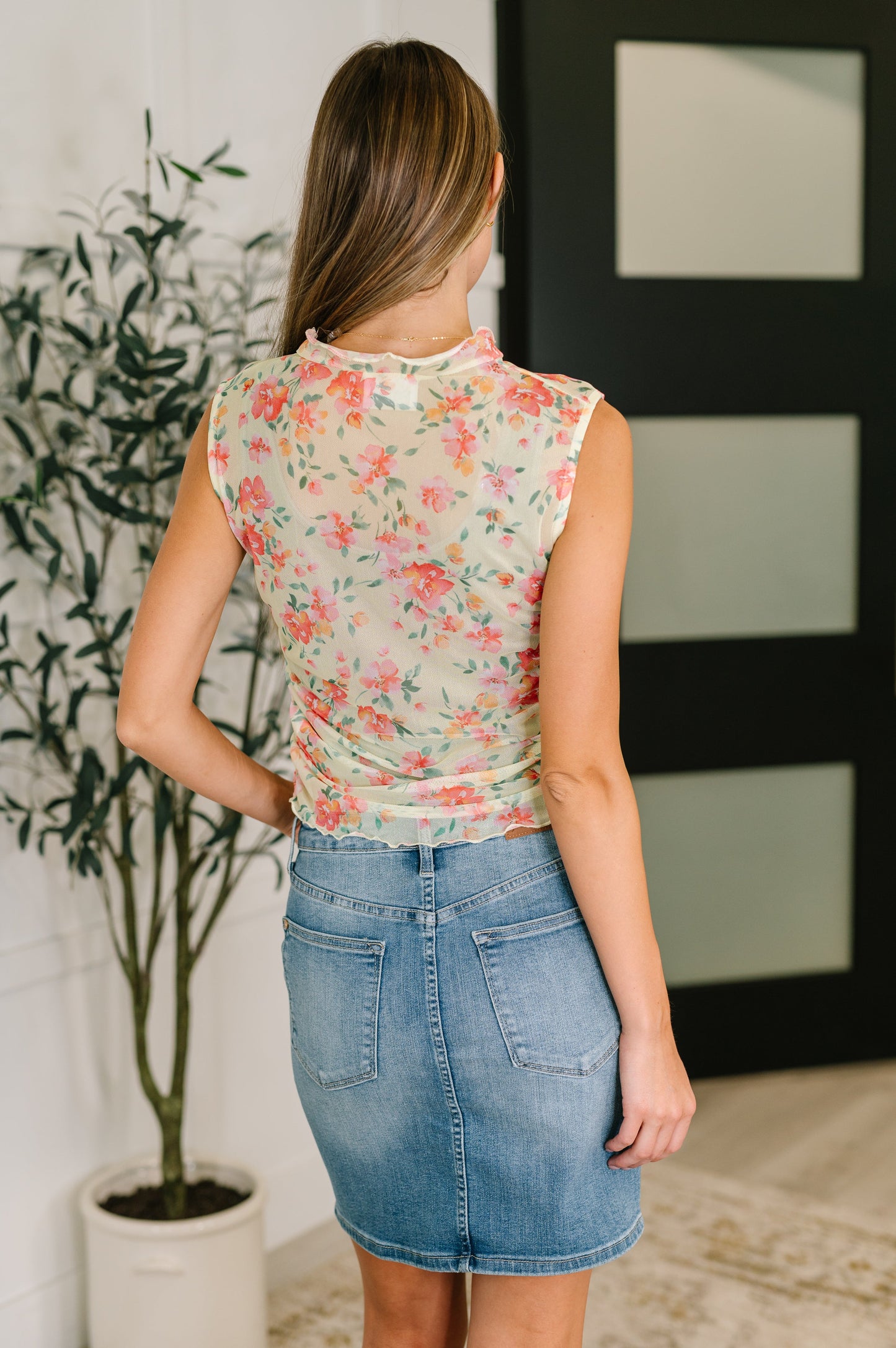 Snatched & Sassy Sheer Layering Top in Chartreuse (Online Exclusive)
