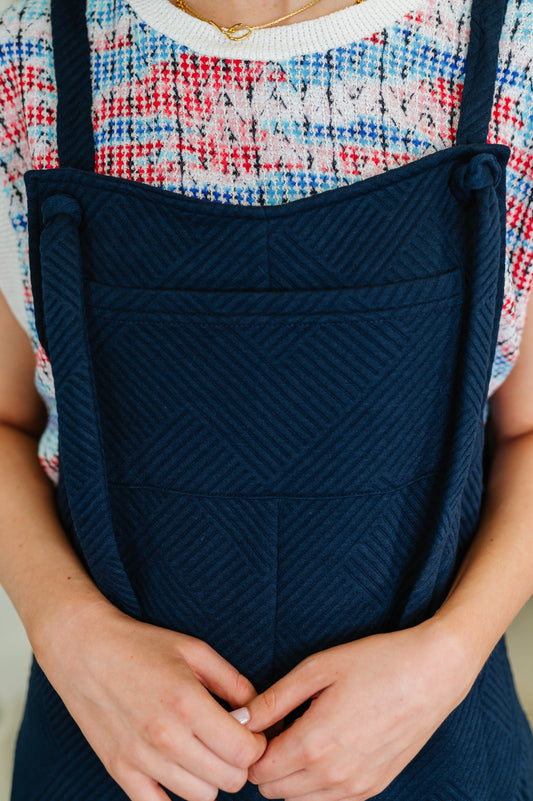 Suit Yourself Adjustable Strap Jumpsuit in Navy (Online Exclusive)