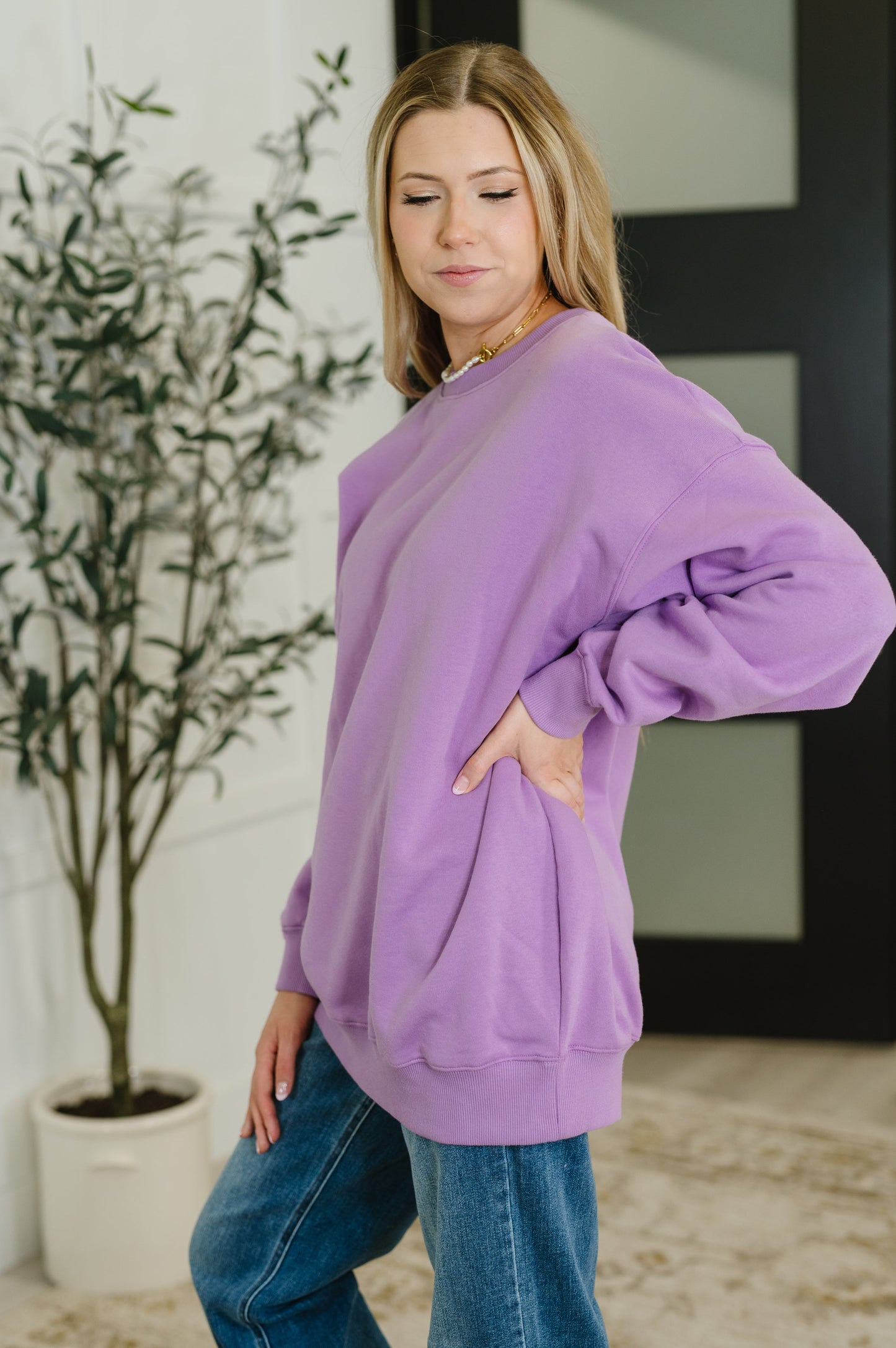 Sunday Snug Relaxed Pullover in Lavender (Online Exclusive)