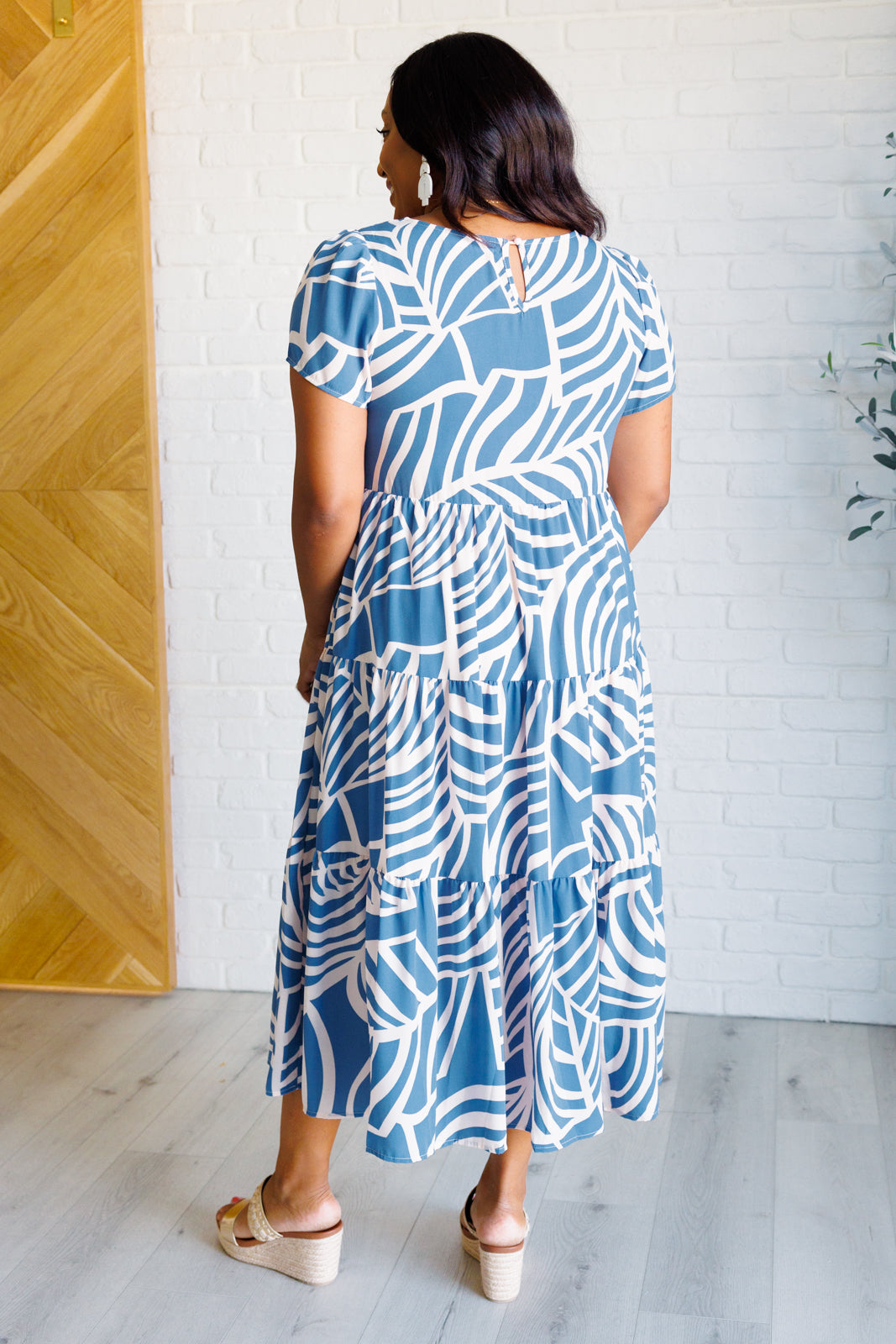 Surf Watch Tiered Midi Dress (Online Exclusive)