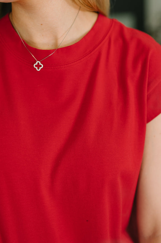 Sweet Like That Casual Dress in Ruby (Online Exclusive)