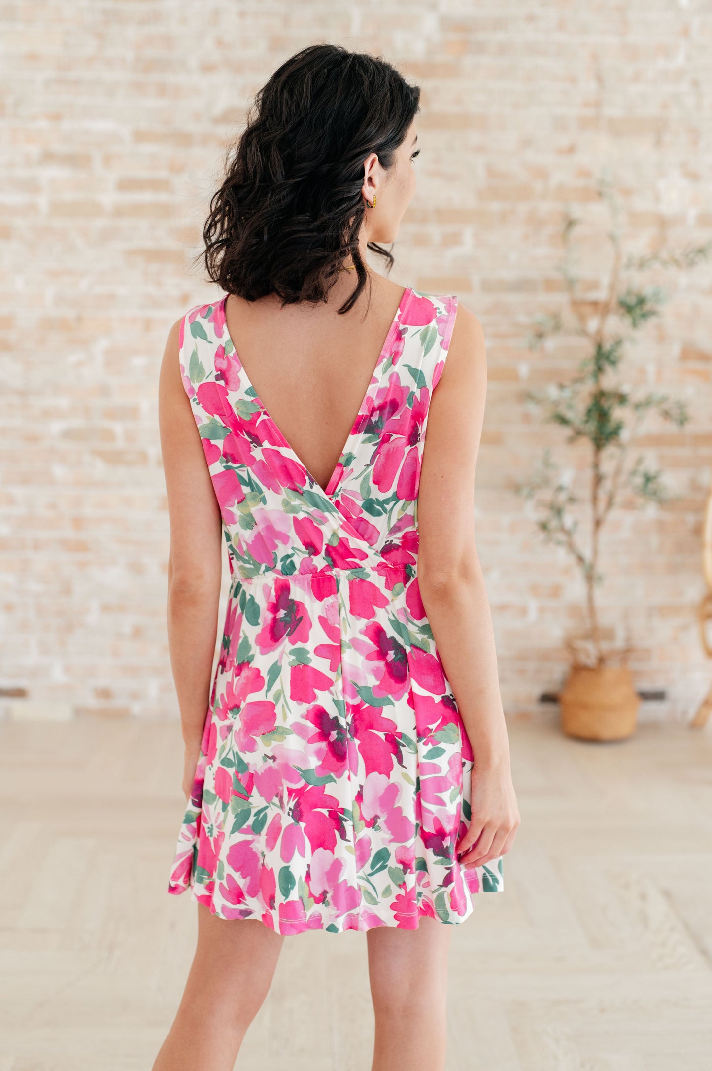 The Sun's Been Quite Kind V-Neck Dress in Pink (Online Exclusive)
