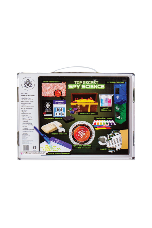 Top Secret Spy Science kit packaging on a white background