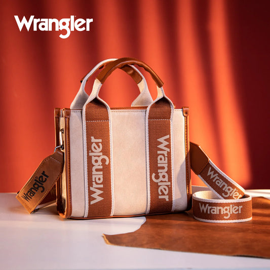 Wrangler Color Block Small Tote/Crossbody - Khaki