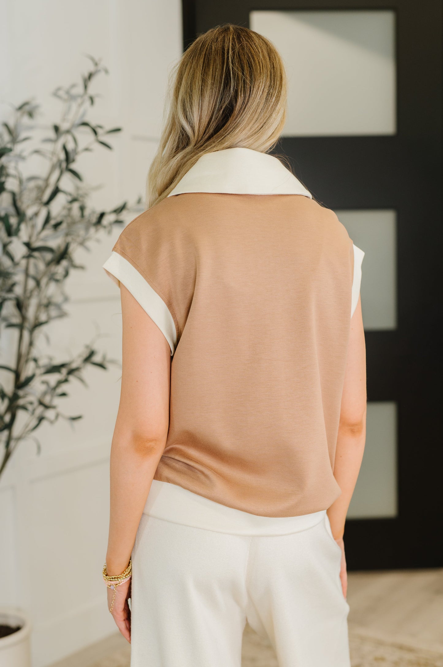 Whispered Urgently Color Block Half Zip Top (Online Exclusive)