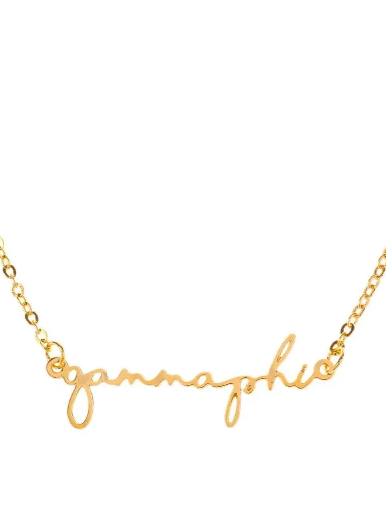 Gamma Phi Beta Sorority Cursive Necklace